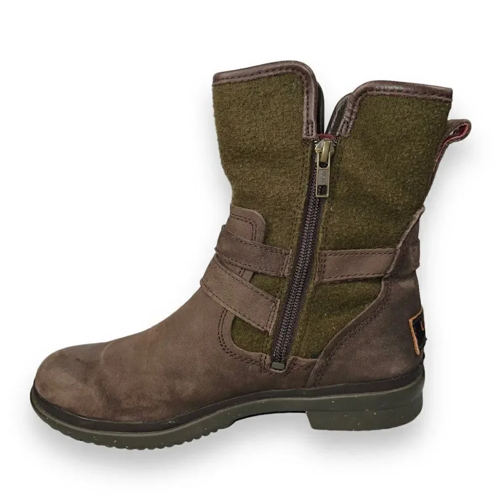 UGG‎ Simmens Leather Waterproof Boots Brown Leather 1005269 Women's 6